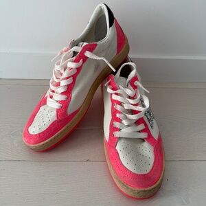 Golden Goose Ball Star Sneaker White Leather/Pink/Metallic 38/8 NIB